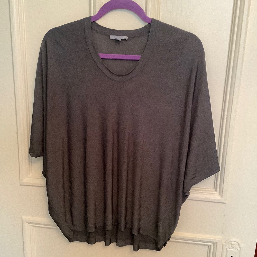 COS Oversized Short-Sleeve Top in Charcoal Gray